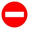 Señal pvc direccion prohibida