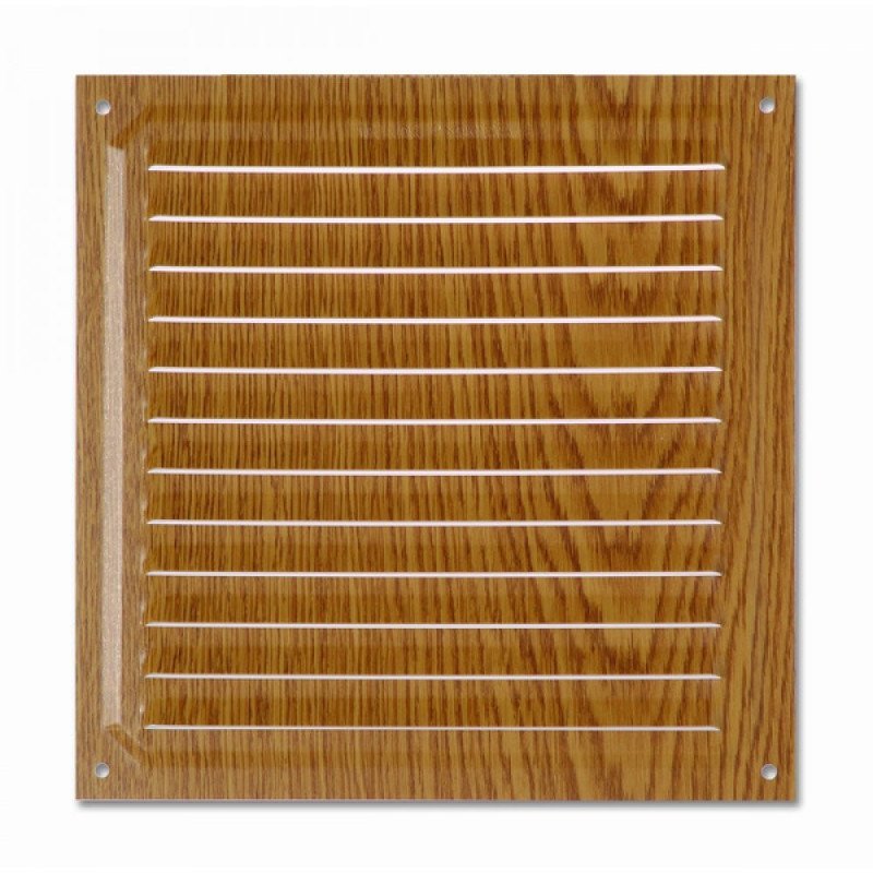 Rejilla de ventilacion 20x20 cm madera oscura