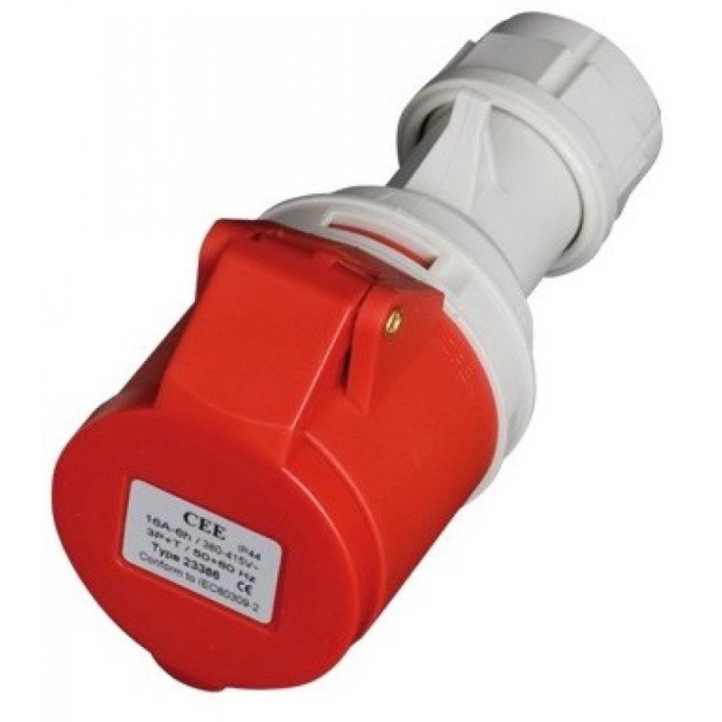 Clavija trifasica iii+n+t 32a 380v
