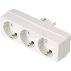 Base enchufable triple e.schuko / s.schukos