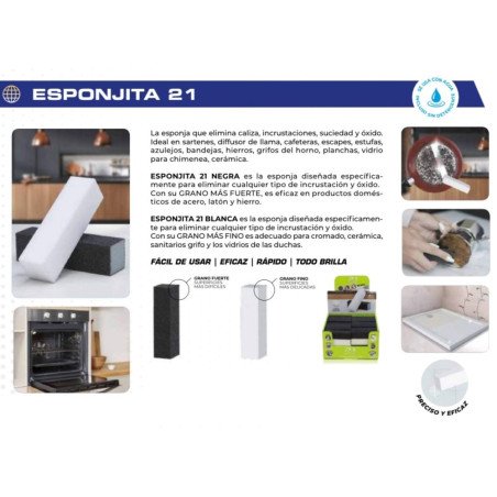 Esponjita limpieza fino -blanco-