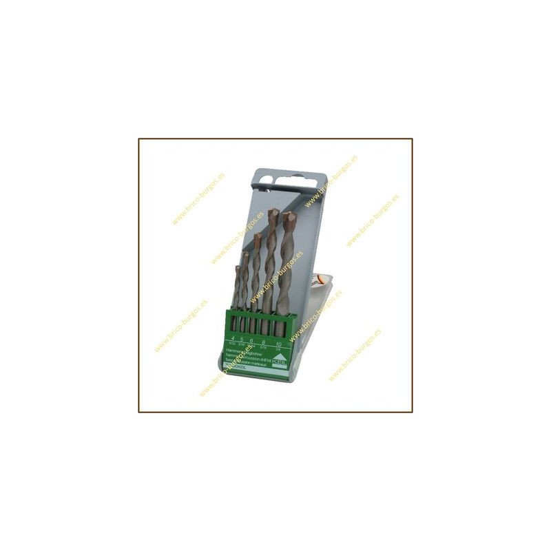 Juego brocas cilindricas hormigon -4-5-6-8-10- -5 ud- keil primus