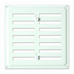 Rejilla de ventilacion con persiana 17x17 cm lacado blanco