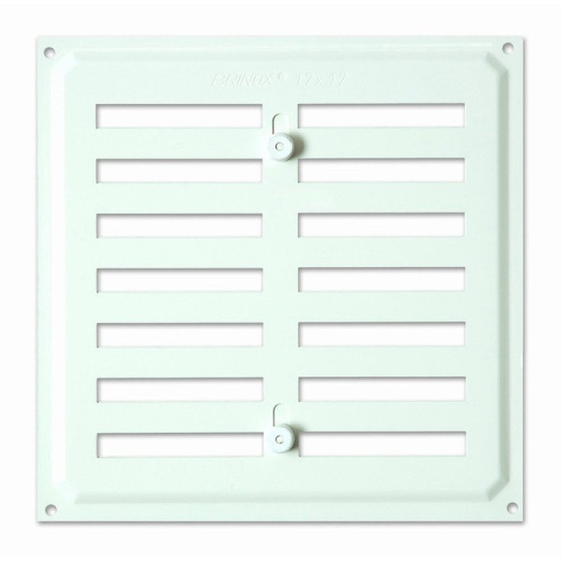 Rejilla de ventilacion con persiana 17x17 cm lacado blanco