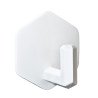 Percha adhesiva hexagonal plastico blanco