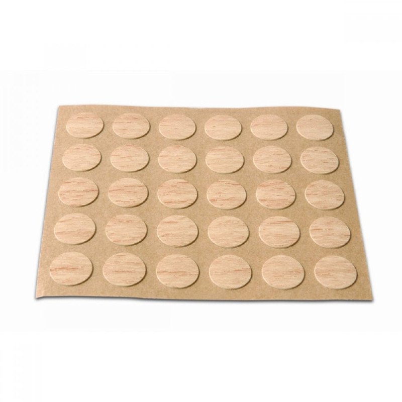 Embellecedor cubre-tornillos adhesivo ø 13 mm -madera haya-