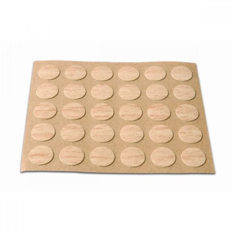 Embellecedor cubre-tornillos adhesivo ø 13 mm -madera haya-