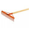 Rastrillo jardin 14 dientes con mango de madera de 1,4m