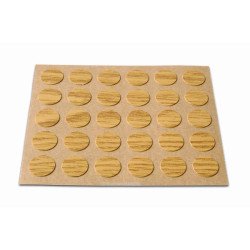 Embellecedor cubre-tornillos adhesivo ø 13 mm -madera roble-