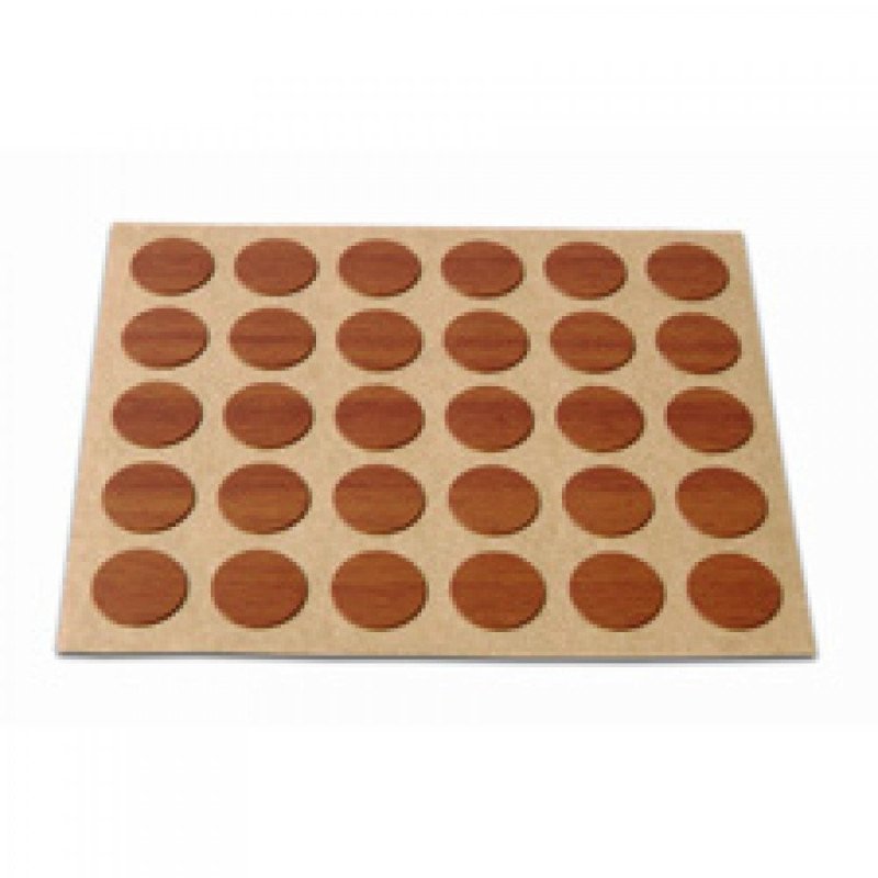 Embellecedor cubre-tornillos adhesivo ø 13 mm -madera nogal-