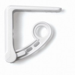 Percha visillo adhesiva plastico+inox/blanco blis-4 unds