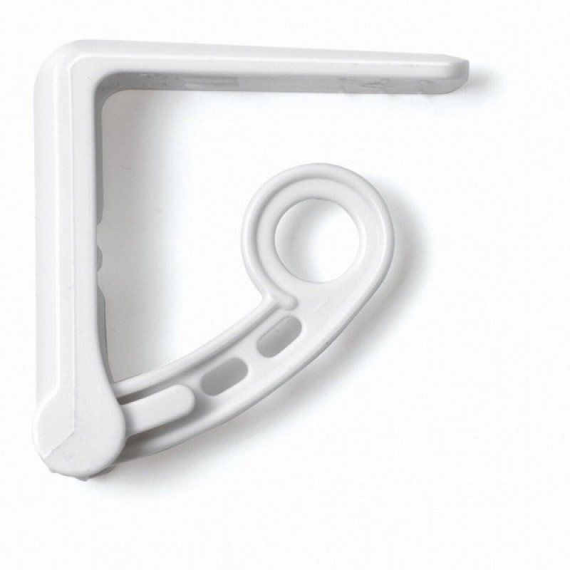 Percha visillo adhesiva plastico+inox/blanco blis-4 unds