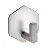 Percha adhesiva hexagonal plastico cromado mate