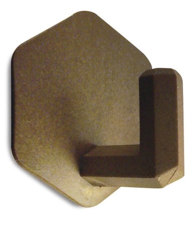 Percha adhesiva hexagonal plastico madera