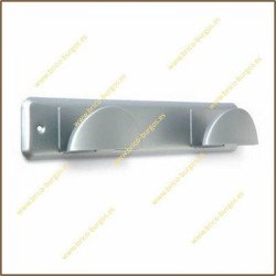 Perchero media luna 2 brazos inox cromado mate