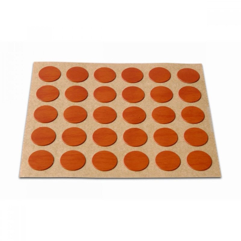 Embellecedor cubre-tornillos adhesivo ø 13 mm -madera cerezo-