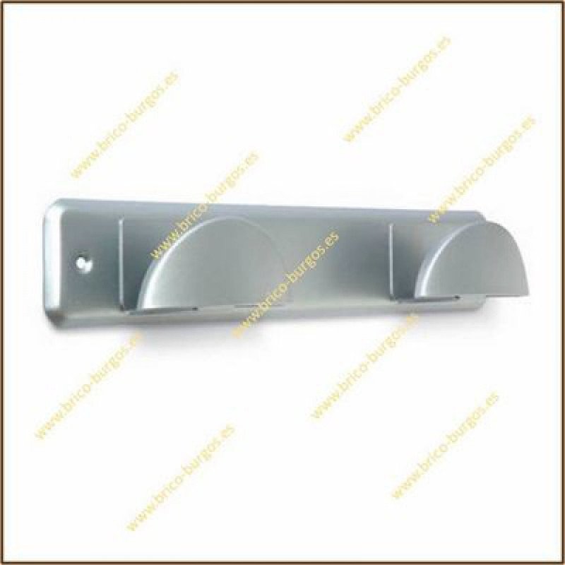 Perchero media luna 2 brazos inox cromado mate