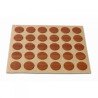 Embellecedor cubre-tornillos adhesivo ø 13 mm -madera nogal-