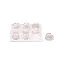 Gotas protectoras adhesivas ø16 mm alto 8 mm transparente