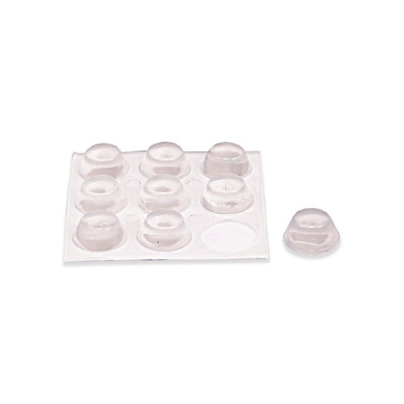 Gotas protectoras adhesivas ø16 mm alto 8 mm transparente
