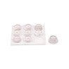 Gotas protectoras adhesivas ø16 mm alto 8 mm transparente