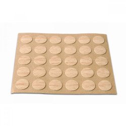Embellecedor cubre-tornillos adhesivo ø 13 mm -madera haya-
