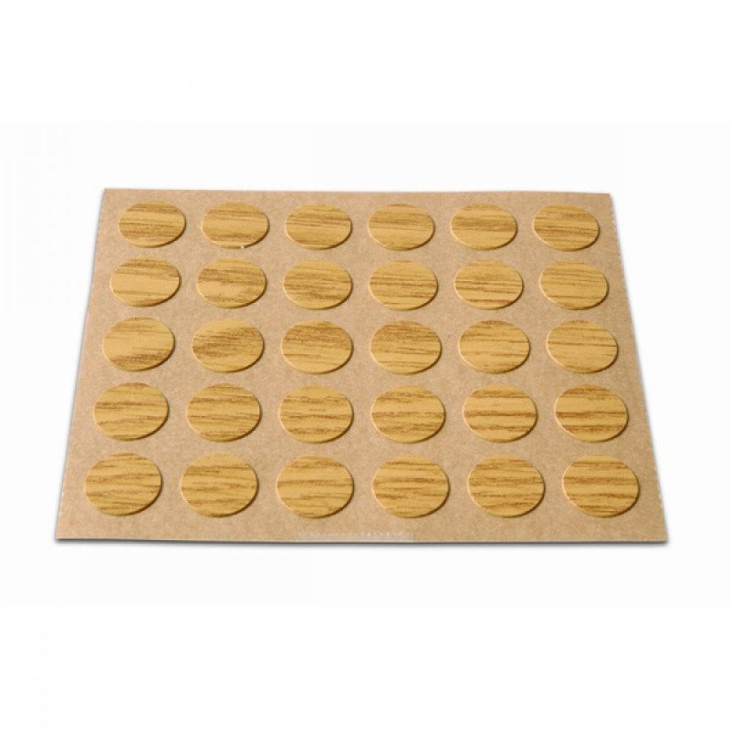 Embellecedor cubre-tornillos adhesivo ø 13 mm -madera roble-