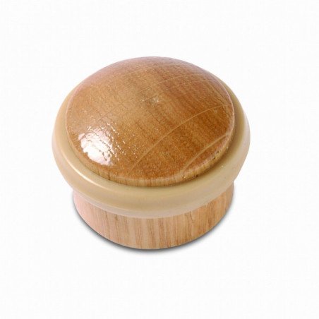 Tope para puertas con tornillo invisible madera cilindrico -roble-