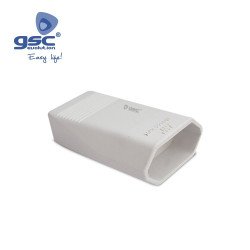 Base aerea plana plastico bipolar 4.0mm blanca