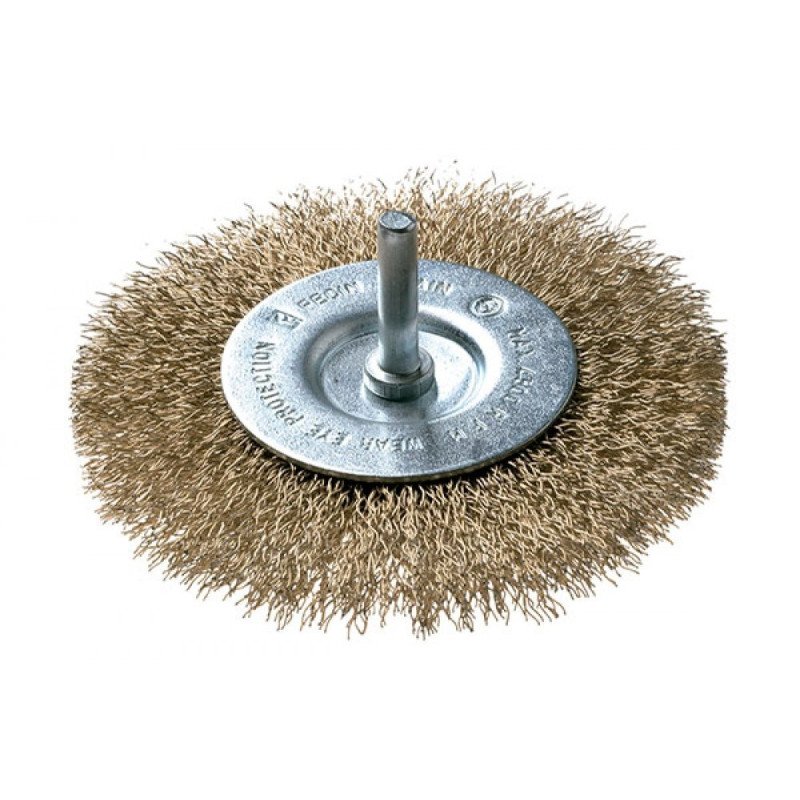 Cepillo taladro alambre taza be 100/0.30 acero latonado