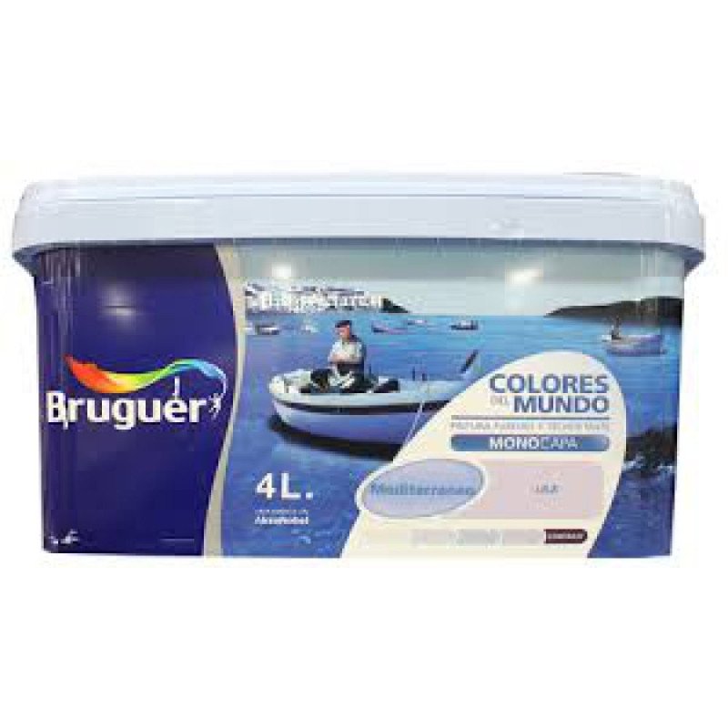 Pintura plastica interiores bricoplast -5kg- -colores-
