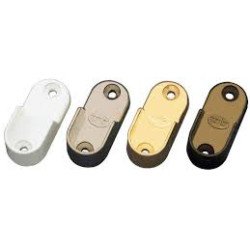 Soporte barra oval armario cromo -ud-