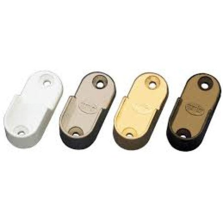 Soporte barra oval armario cromo -ud-