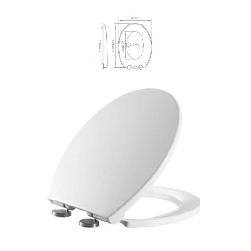 Tapa inodoro mod. verona -blanco- caida amortiguada