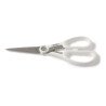 Tijera cocina plastificada inox 8 20cm microdentada blanco