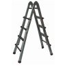 Escalera profesional telescopica aluminio-aluminio 4+4 peldaños
