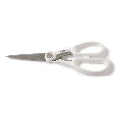 Tijera cocina plastificada inox 8 20cm microdentada blanco