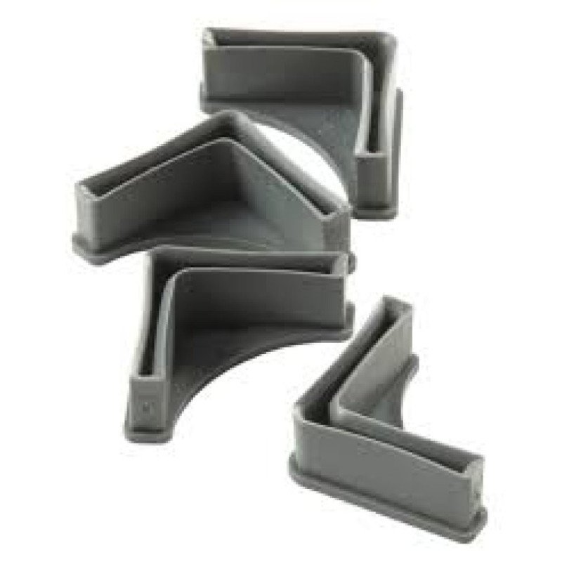 Pie plastico estanteria sencillo gris