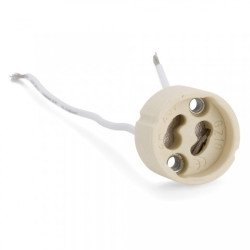 Portalamparas gu10 halog. 15cm cable