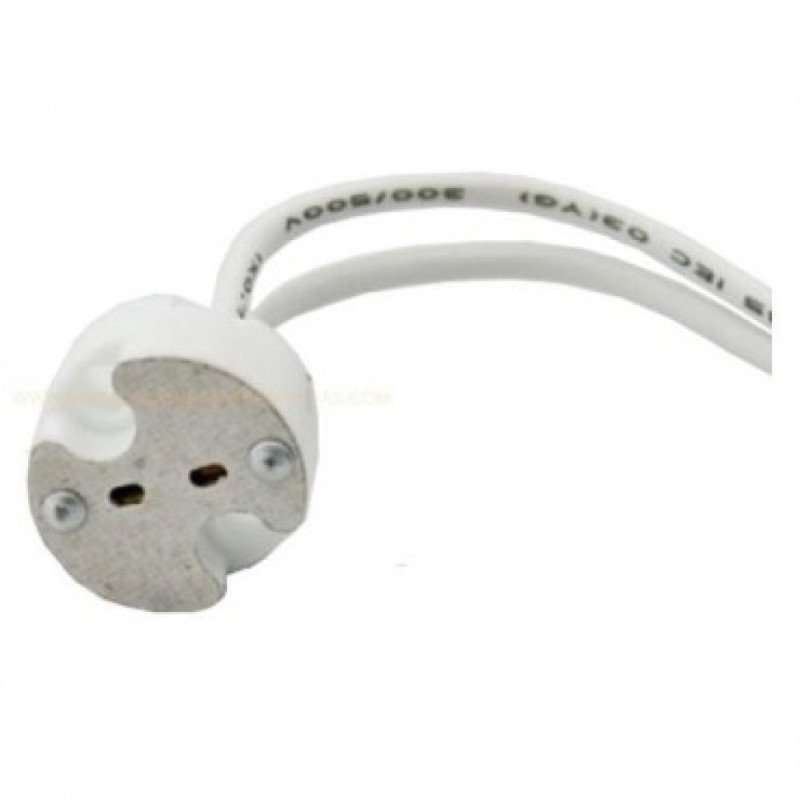 Portalamparas gu5.3 halog.15cm cable
