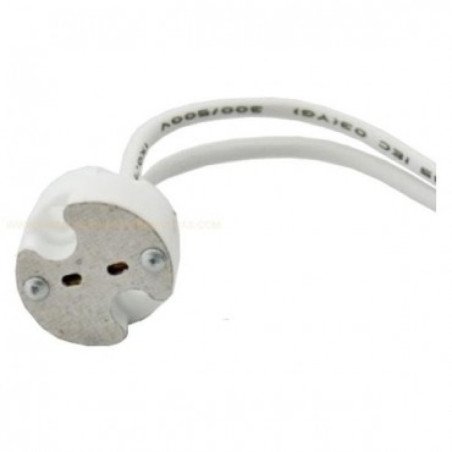 Portalamparas gu5.3 halog.15cm cable
