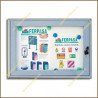 Panel anuncios 550mm ancho -plata-