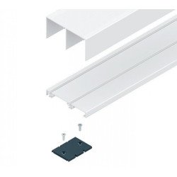 Puerta corredera: kit guias ref. kg-60-s85 3.0mt plata mate