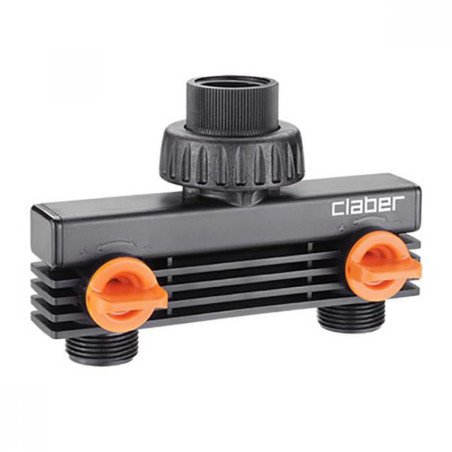 Conexion manguera riego dos vias rosca m3/4