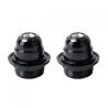 Portalamparas e27 roscado negro c/roseta