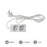 Base multiple 2 tomas con 1.5 mt de cable