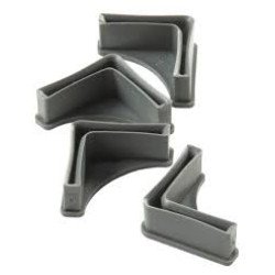 Pie plastico estanteria sencillo gris