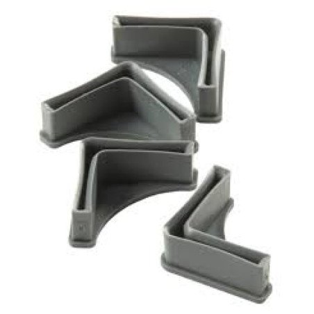 Pie plastico estanteria sencillo gris