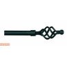 Terminal barra cortina 685-20 negro -2 ud-