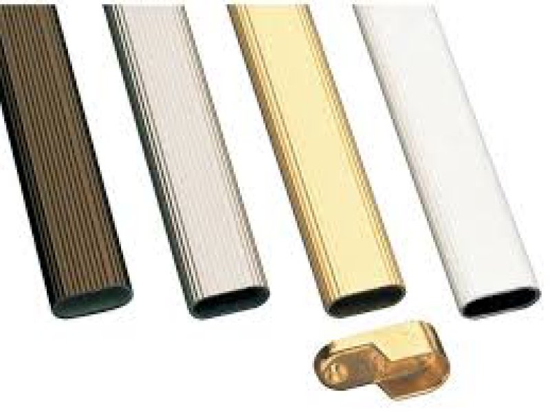 Barra armario oval plata 30x15 -ml-